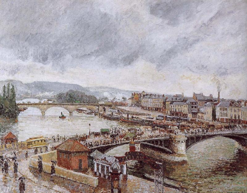Camille Pissarro Rain Bridge
